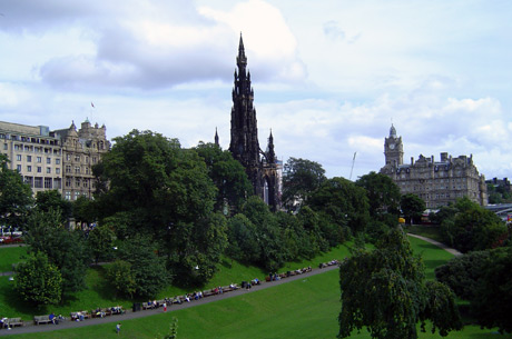 Edinburgh princes street gardens scotland photo